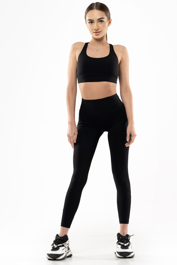 Fitness leggings for women Freever AF 1057 black, Фото №3- freever.ua