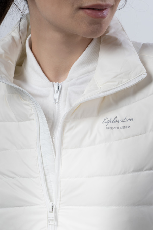 Women's down jacket Freever UF 20218 white, Фото №5- freever.ua