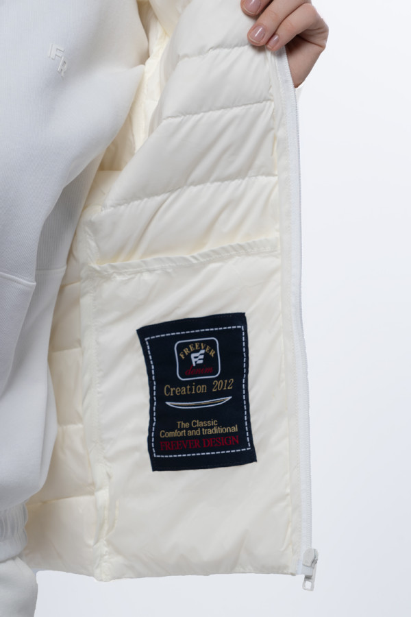 Women's down jacket Freever UF 20218 white, Фото №3- freever.ua