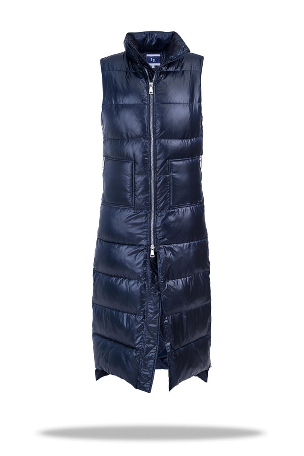 Long women's vest Freever SF 20508 dark blue, Фото №2- freever.ua