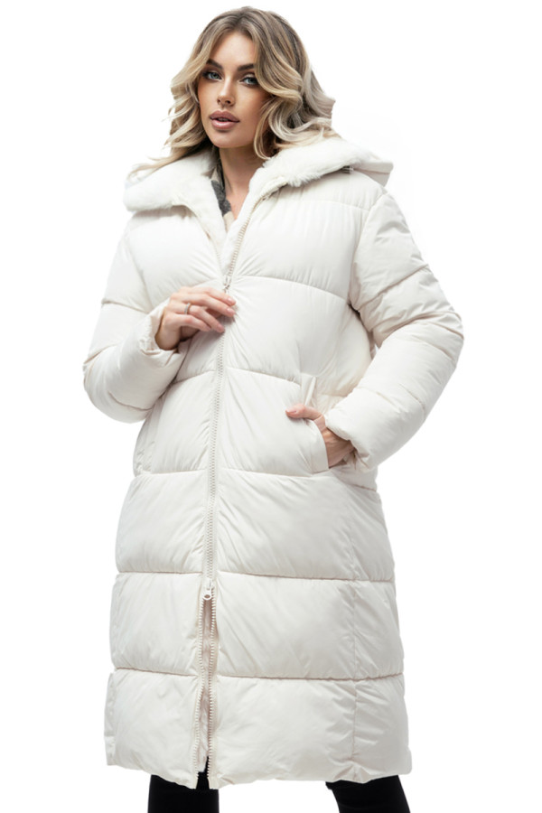 Women's coat Freever UF 20807 milky