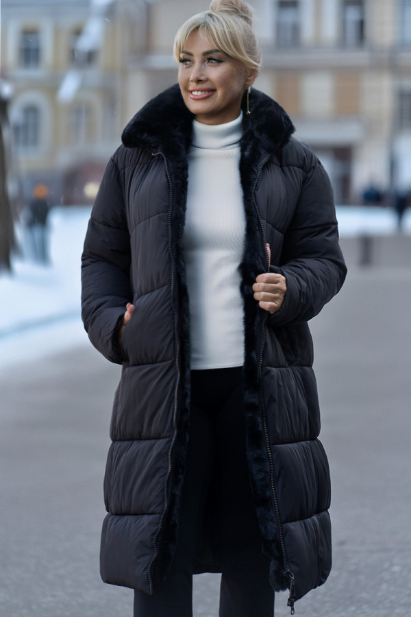 Women's coat Freever UF 20807 black, Фото №2- freever.ua
