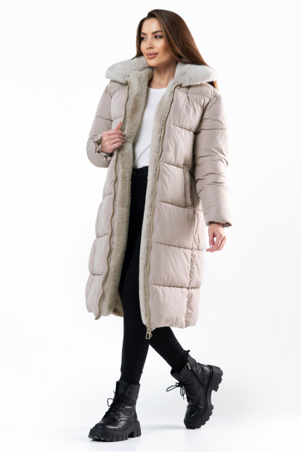 Women's coat Freever UF 20807 beige, Фото №3- freever.ua