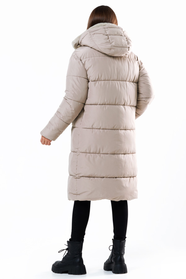 Women's coat Freever UF 20807 beige, Фото №5- freever.ua