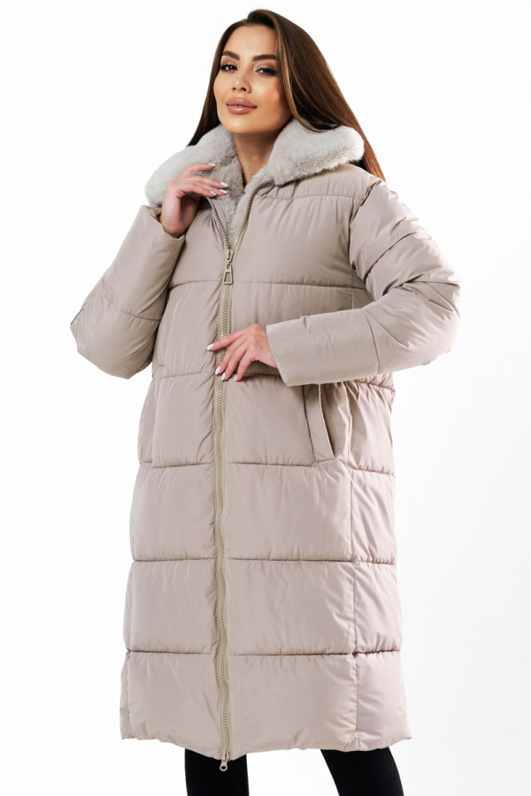 Women's coat Freever UF 20807 beige