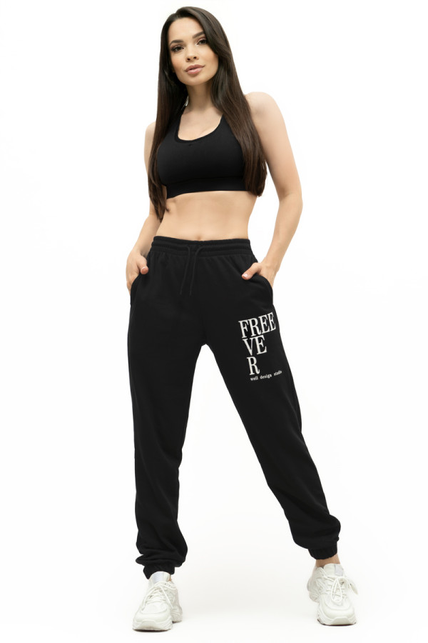 Sporthose für Damen Freever UF 20812 schwarz, Фото №2- freever.ua
