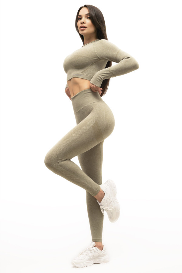 Fitness suit for women Freever UF 21002 khaki, Фото №2- freever.ua