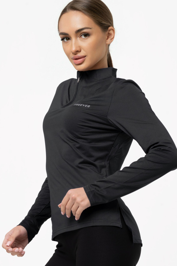 Rashguard for women's fitness Freever UF 21012 black, Фото №2- freever.ua
