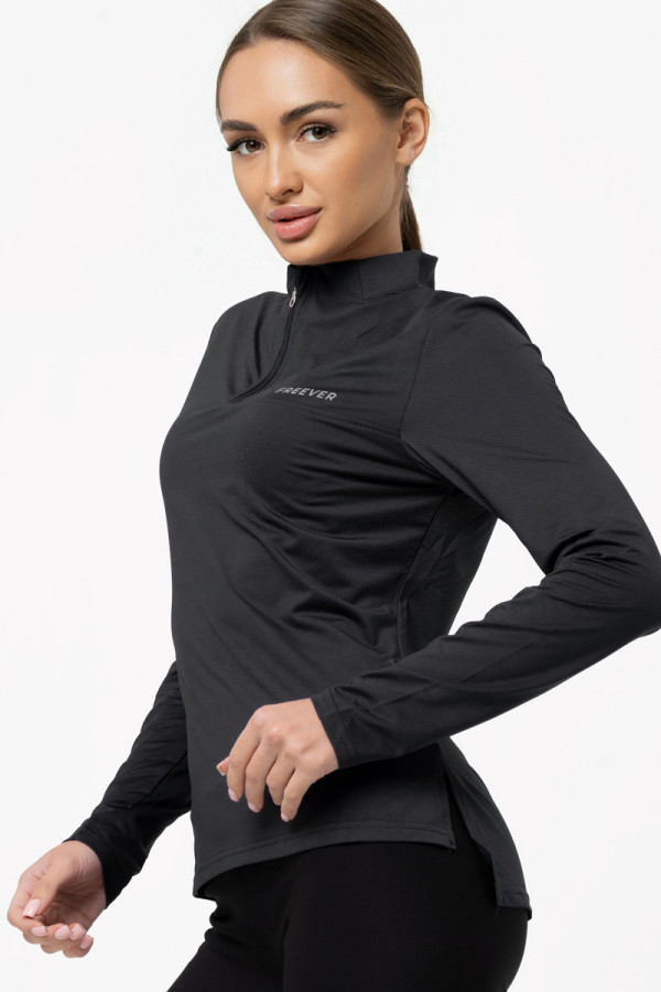Rashguard for women's fitness Freever UF 21012 black, Фото №2- freever.ua
