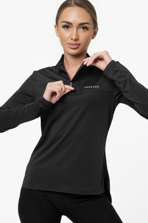 Rashguard for women's fitness Freever UF 21012 black