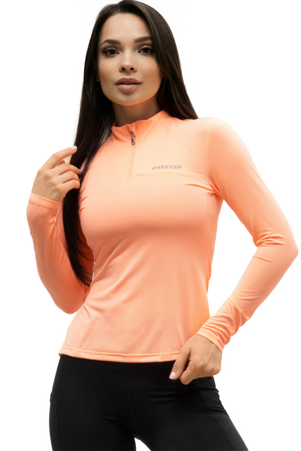 Rashguard for women's fitness Freever UF 21012 pink neon, Фото №2- freever.ua