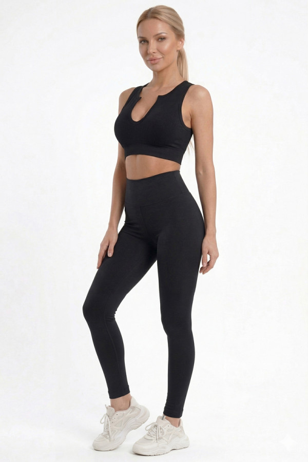 Womens leggings Freever NF 21021 black, Фото №5- freever.ua