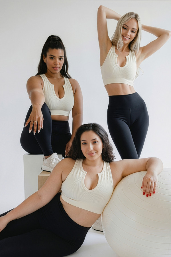 Damen Fitness-Top Freever NF 21028 milchfarben, Фото №2- freever.ua