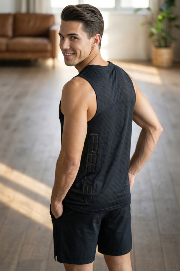 Men's tank top Freever JF21031 black, Фото №4- freever.ua