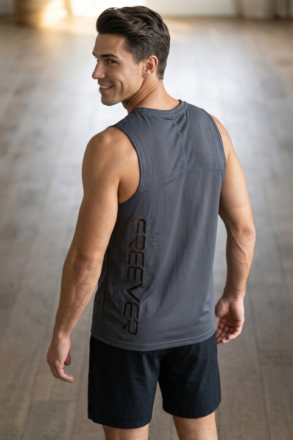 Men's tank top Freever JF21031 gray, Фото №4- freever.ua