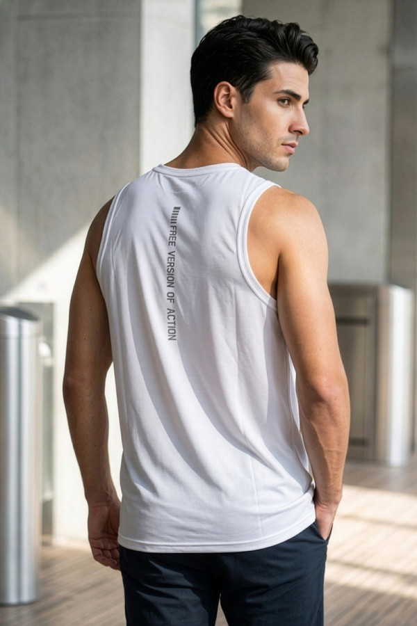 Men's tank top Freever JF21032 white, Фото №2- freever.ua