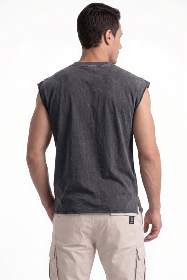 Men's sleeveless jacket Freever JF21039 dark gray, Фото №4- freever.ua