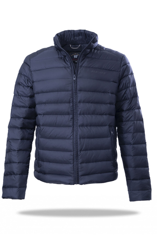 Freever WF 2116 men's down jacket is dark blue, Фото №3- freever.ua