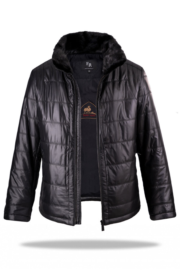 Camel wool jacket for men Freever WF 2117 black