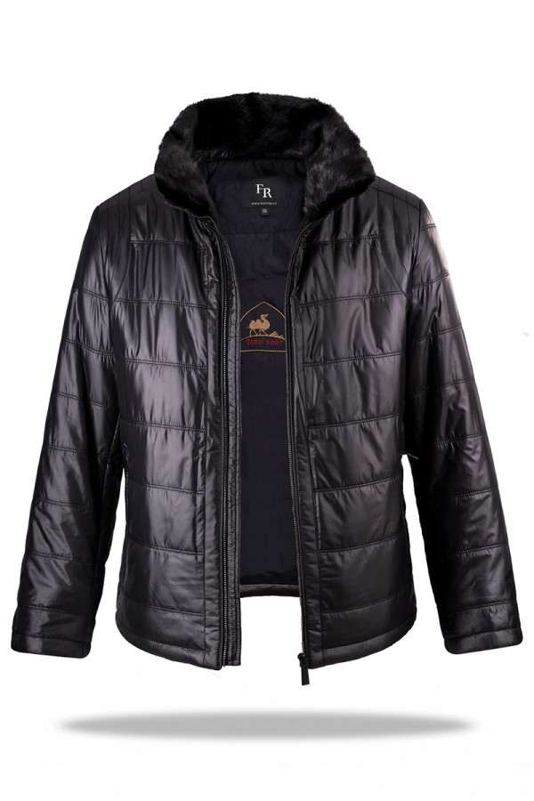 Camel wool jacket for men Freever WF 2117 black, Фото №2- freever.ua