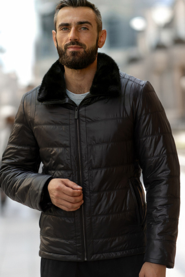 Camel wool jacket for men Freever WF 2117 black, Фото №2- freever.ua