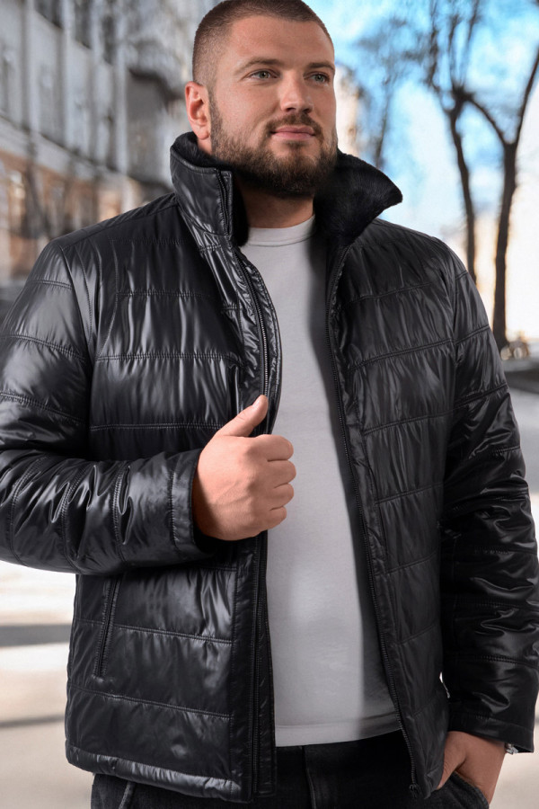 Camel wool jacket for men Freever WF 2117 black