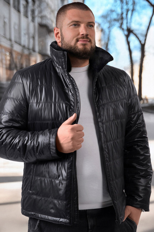 Camel wool jacket for men Freever WF 2117 black, Фото №3- freever.ua