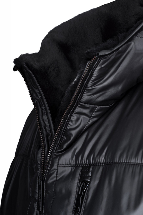 Camel wool jacket for men Freever WF 2118 black, Фото №6- freever.ua