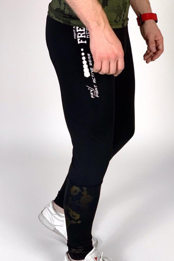 Fitness leggings for men Freever GF 2161 black, Фото №3- freever.ua