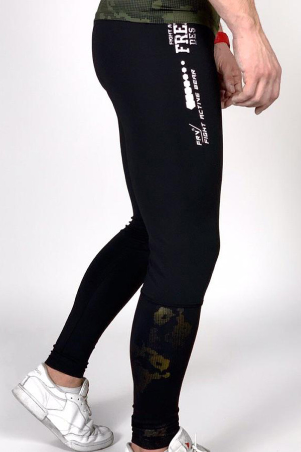Fitness leggings for men Freever GF 2161 black, Фото №4- freever.ua
