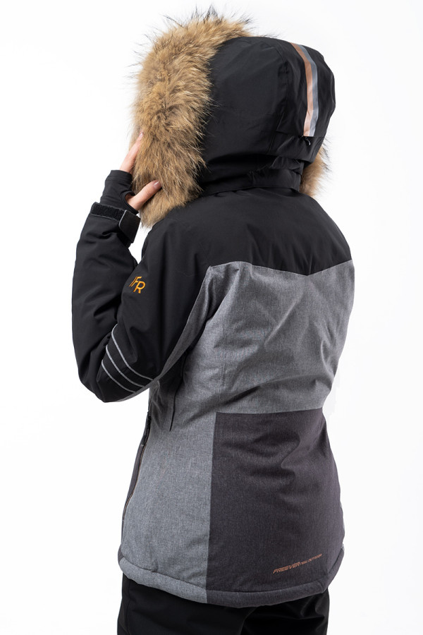 Women's ski jacket Freever WF 21621 black, Фото №8- freever.ua