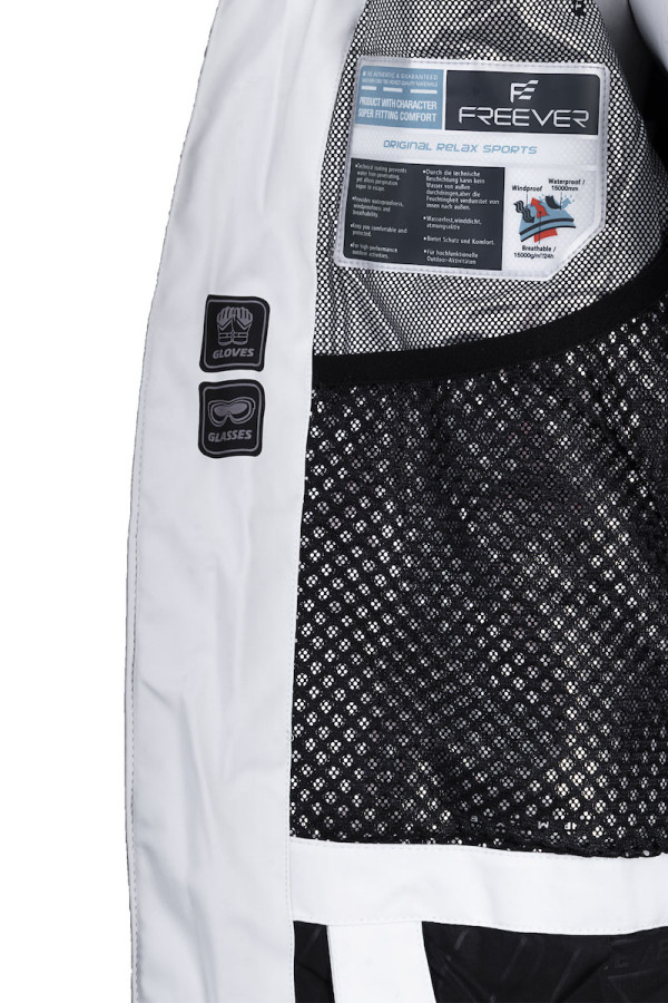 Women's ski jacket Freever AF 21625 white, Фото №4- freever.ua