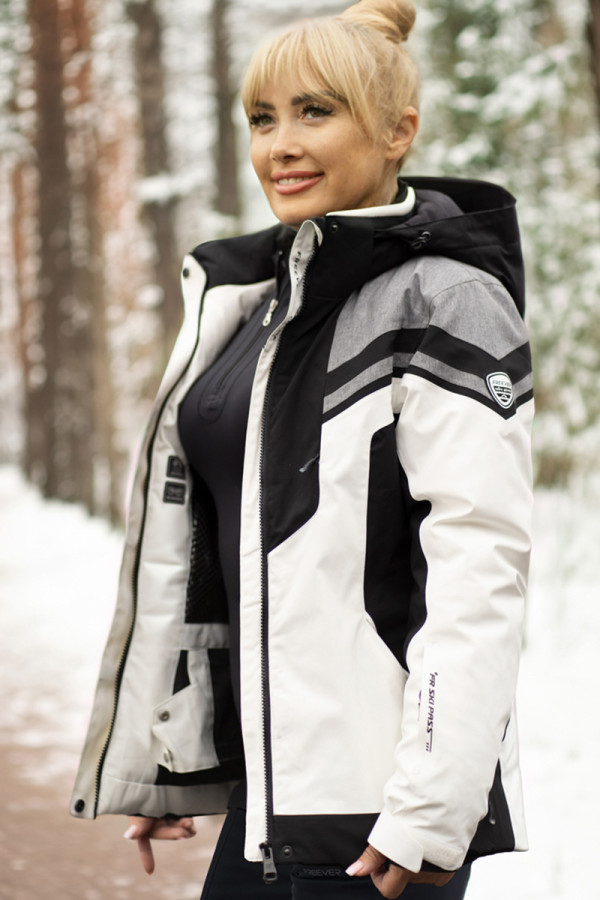 Women's ski jacket Freever AF 21625 white, Фото №5- freever.ua