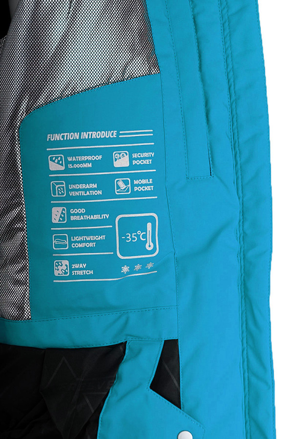 Women's ski jacket Freever AF 21625 turquoise, Фото №5- freever.ua