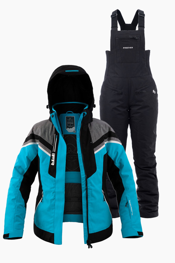 Women's ski suit FREEVER 7901-21625 turquoise