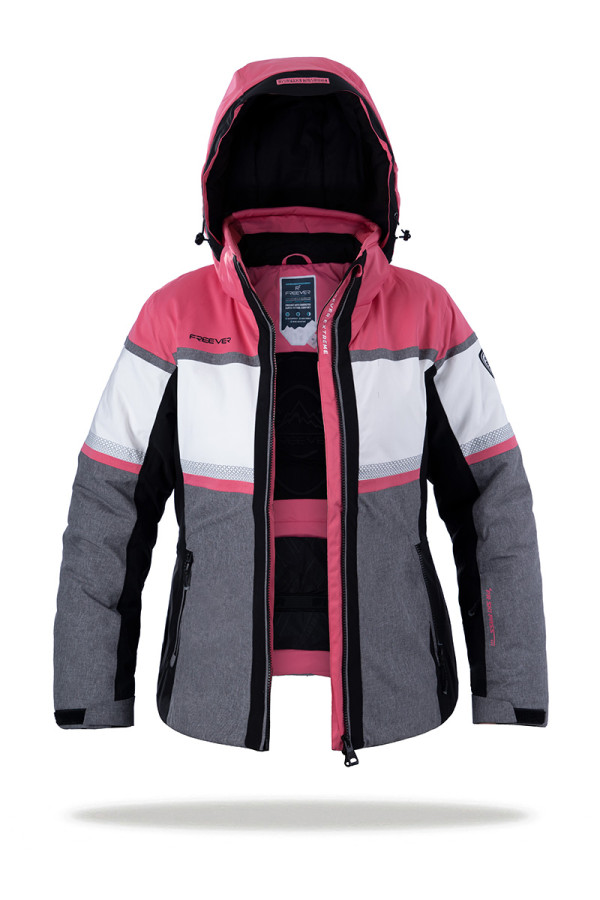 Women's ski jacket Freever AF 21626 pink