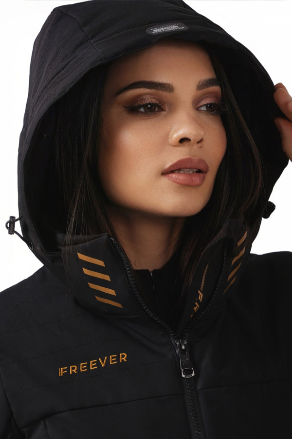Women's ski jacket Freever NF 21627 black, Фото №4- freever.ua