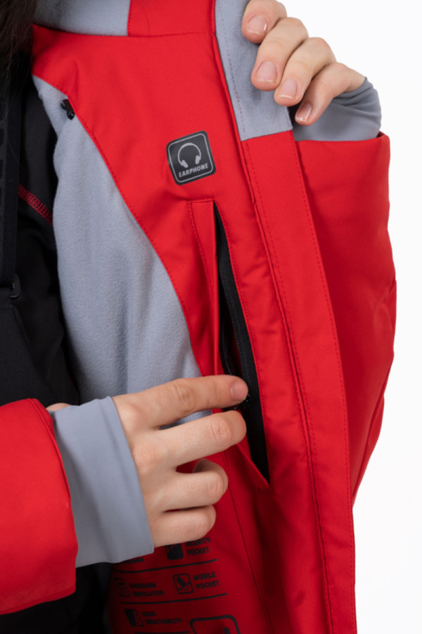 Women's ski jacket Freever NF 21627 red, Фото №4- freever.ua