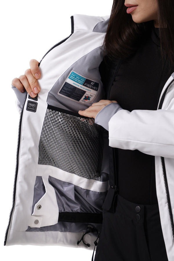 Women's ski jacket Freever NF 21627 white, Фото №3- freever.ua