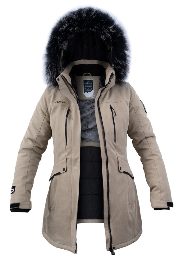 Parka women Freever AF 21628 beige