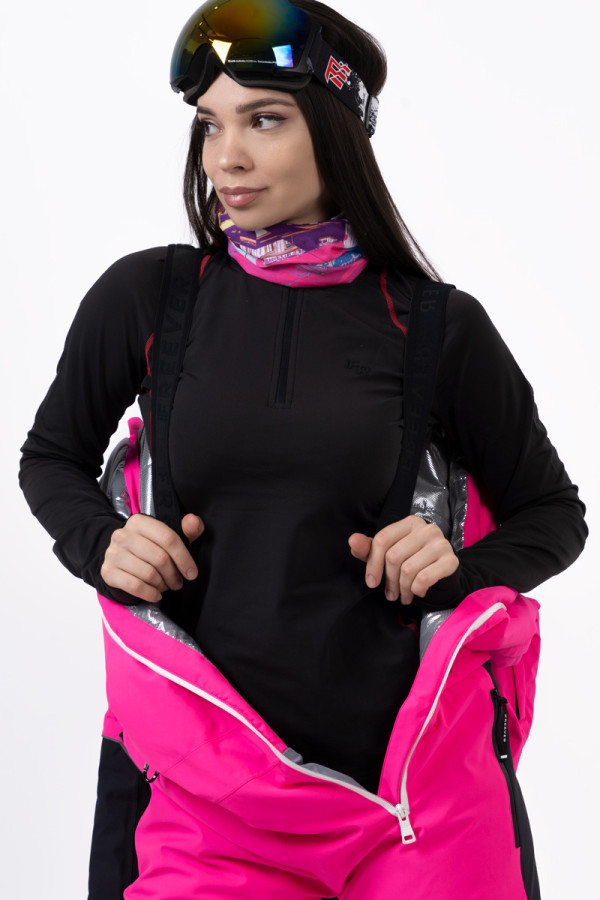 Women's snowboard jumpsuit Freever NF 21629 pink, Фото №6- freever.ua