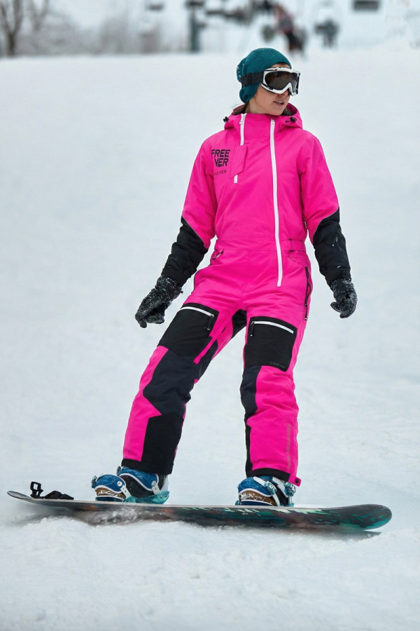 Women's snowboard jumpsuit Freever NF 21629 pink