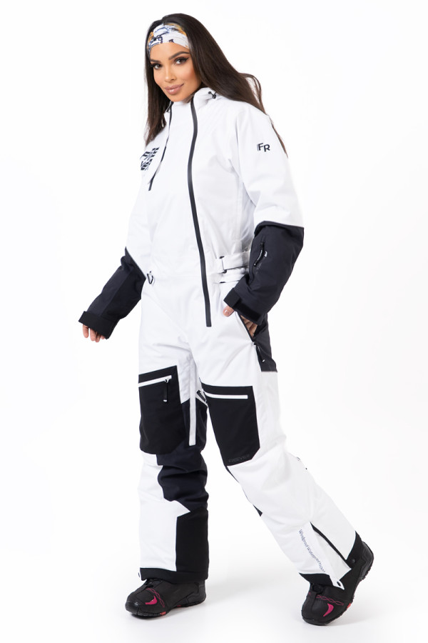 Women's snowboard jumpsuit Freever NF 21629 white, Фото №3- freever.ua