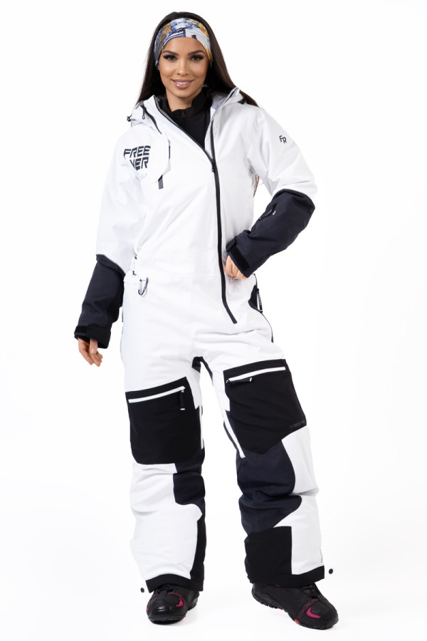 Women's snowboard jumpsuit Freever NF 21629 white