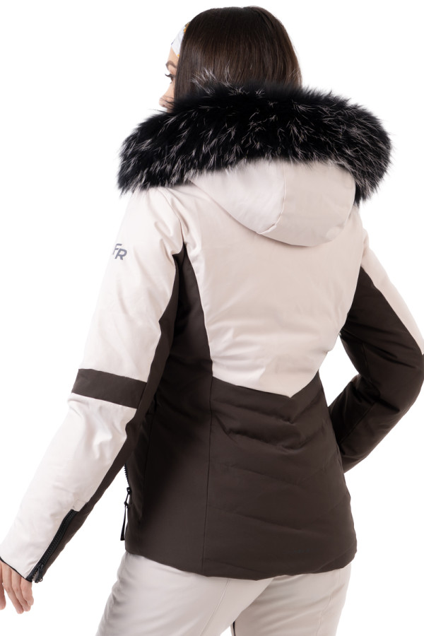 Women's ski jacket Freever NF 21630 beige, Фото №8- freever.ua