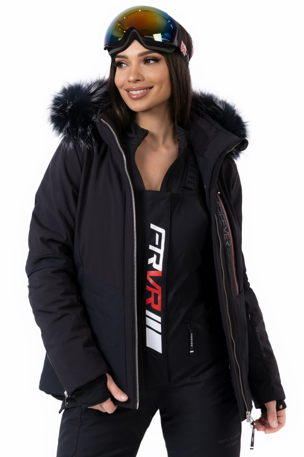 Women's ski jacket Freever NF 21630 black, Фото №2- freever.ua