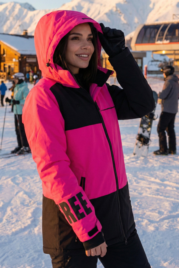 Women's Freever NF 21632 Pink Ski Jacket, Фото №2- freever.ua