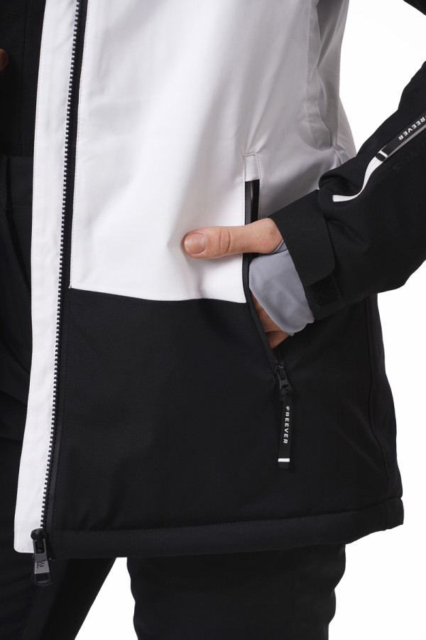 Women's ski jacket Freever NF 21632 white, Фото №3- freever.ua