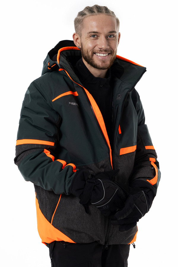 Men's Ski Jacket Freever AF 21635 Khaki, Фото №9- freever.ua