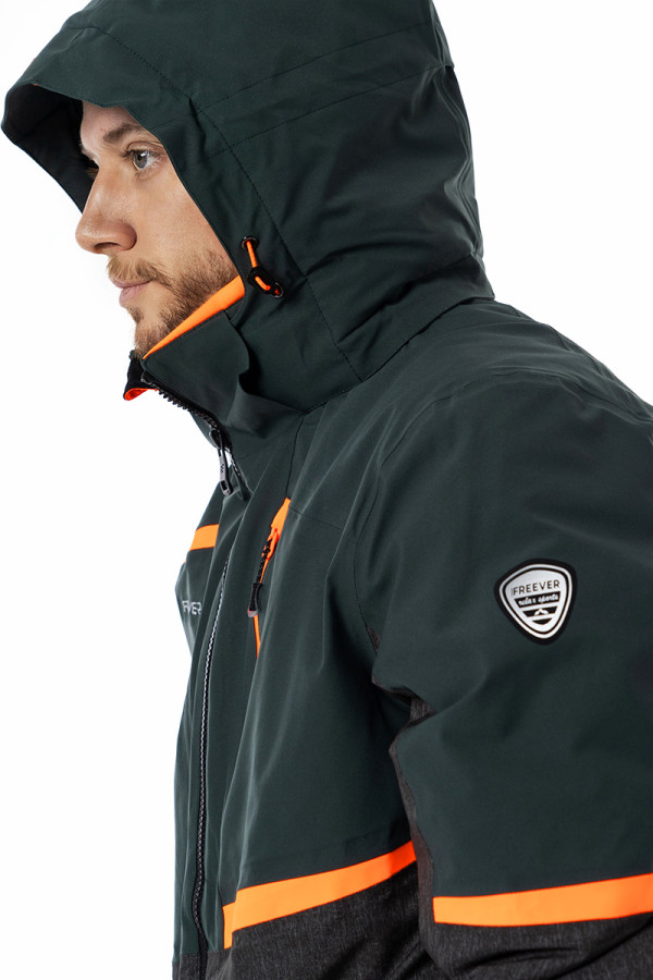 Men's Ski Jacket Freever AF 21635 Khaki, Фото №7- freever.ua